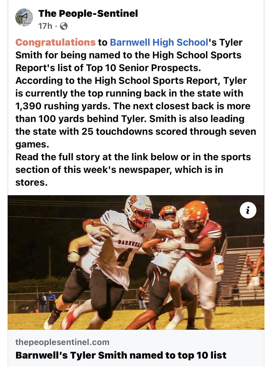 StreetLotterySC's tweet photo. @ShrineBowlNCSC How does the top  running back in SC doesn’t make the list … politics at its best … we need new eyes in this selection process ✔️✔️ https://t.co/tzuc1KZKZ9