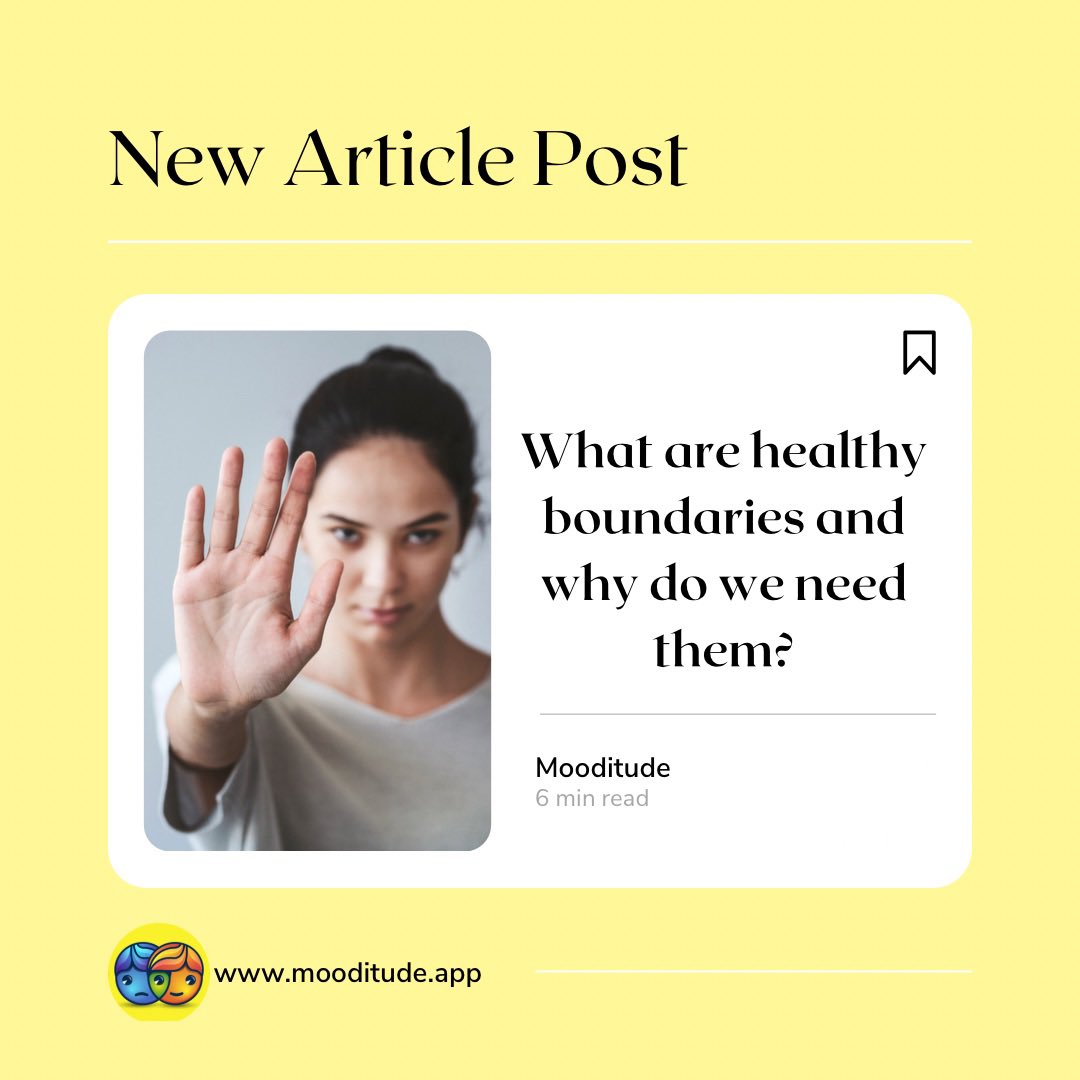 MooditudeApp's tweet photo. 🙅‍♀️ Healthy boundaries are the ultimate guide to successful relationships. You’ll find boundaries in every kind of relationship — from friends and family to colleagues and brief acquaintances. https://t.co/SDLJkdiPAh