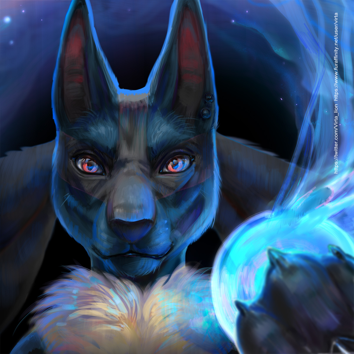 Virta_lion's tweet photo. Portrait commission for Gyrfalcon2 (FA)💙
#pokemon #lucario #aurasphere https://t.co/x6VjjdJjyi