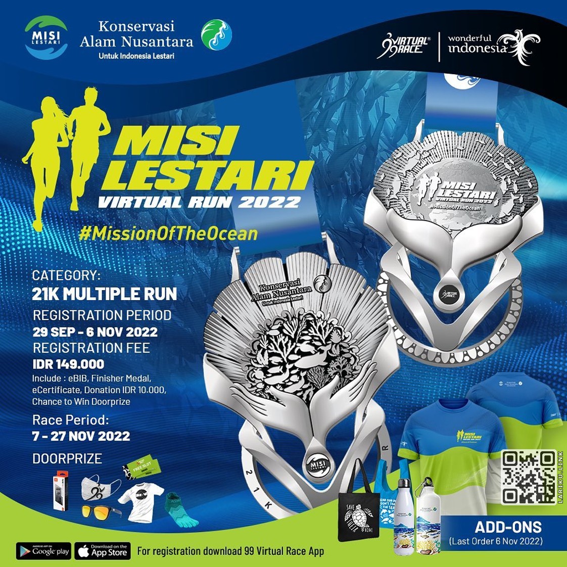 LarikuInfo's tweet photo. π½
π΄ Misi Lestari
π #MissionOfTheOcean
π Charity/Hybrid Event
π 07-27 November 2022
𧦠2.5K/11K/21K
πͺ Anywhere / Bali
π§‘
π https://t.co/FTw3msBp4q βͺ
πΊ
πΊ
β’β’β’β’
#MisiLestari #KonservasiAlamNusantara #Runindo #99VR #LariKuinfo
https://t.co/jG63asBur3 https://t.co/NORCWMJYNd