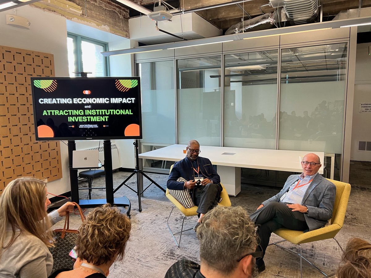 FatVillage's tweet photo. Excellent turnout yesterday during the FATVillage: Delivering Economic Impact and Investor ROI Commissioner's Track talk at the #2022CODAsummit. Thank you to all who came out! @Neil_Ramsay @fatvillage #creativeeconomy #artsasinvestment #investinarts https://t.co/tFJkDt6ExP