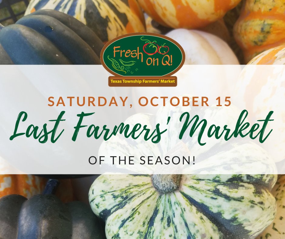 FreshOnQ's tweet photo. Last Market of the Season! - https://t.co/NO9BHmV6c3

Bundle up and enjoy the bounty!

#freshonQ #texastwpfm #texascorners #farmersmarkets #MIFarmersMarkets #SaturdayVibes #SupportLocal #EatFresh https://t.co/m4QR7kZ6dY