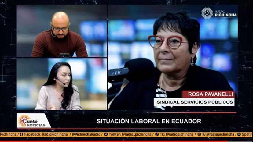 🎙#Entrevista Nos acompaña la secretaria General de la <a href="/PSIglobalunion/">Public Services International @psiglobalunion.bsky</a>
<a href="/rosapavanelli/">Rosa Pavanelli</a> para hablar sobre la situación laboral del Ecuador