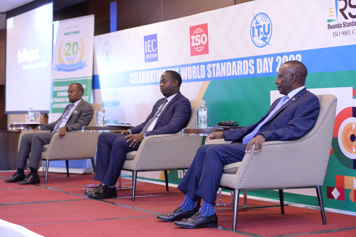 rwandastandards's tweet photo. "It is important to recognize what #Rwanda has registered in terms of standardization and conformity assessment in the past 20 years and RSB will undoubtedly go further as they keep working with fellow standardizers all over the world. Congratulations!". Mr. @eddy_njoroge 
#RwOT https://t.co/DX4LLJK3n3