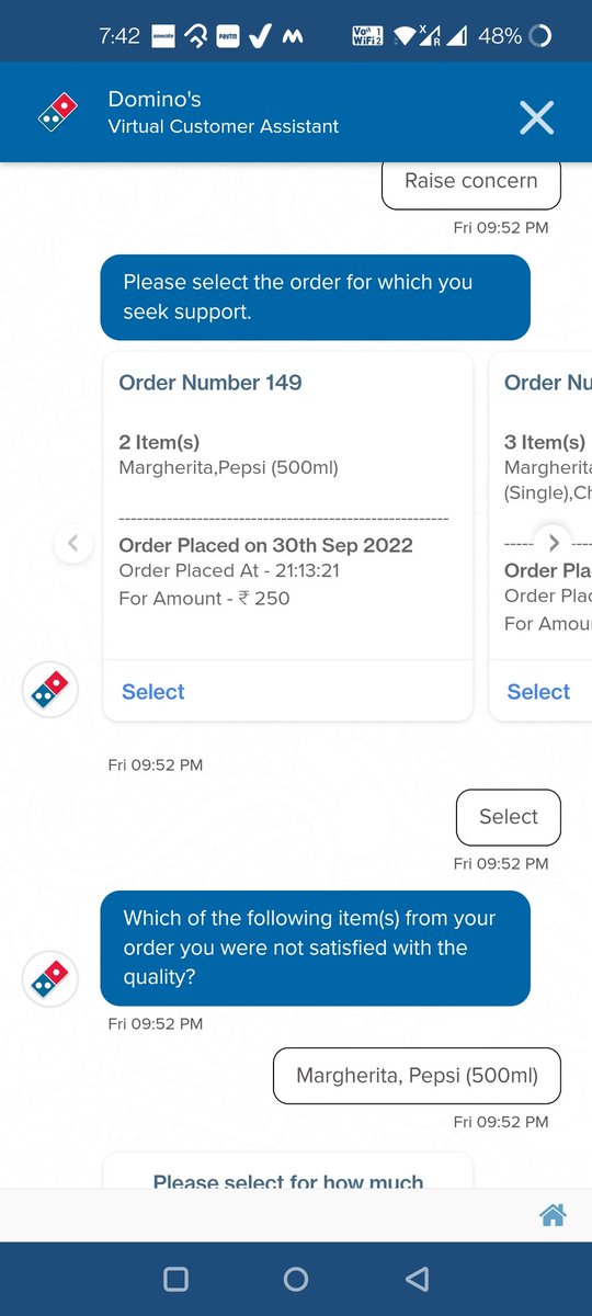 iamlaughingchic's tweet photo. Dear Domino's, 
Kindly refund my money as the pizza was 30 min late and totally cold. @dominos_india #dominoes https://t.co/uiqTQhIwNA