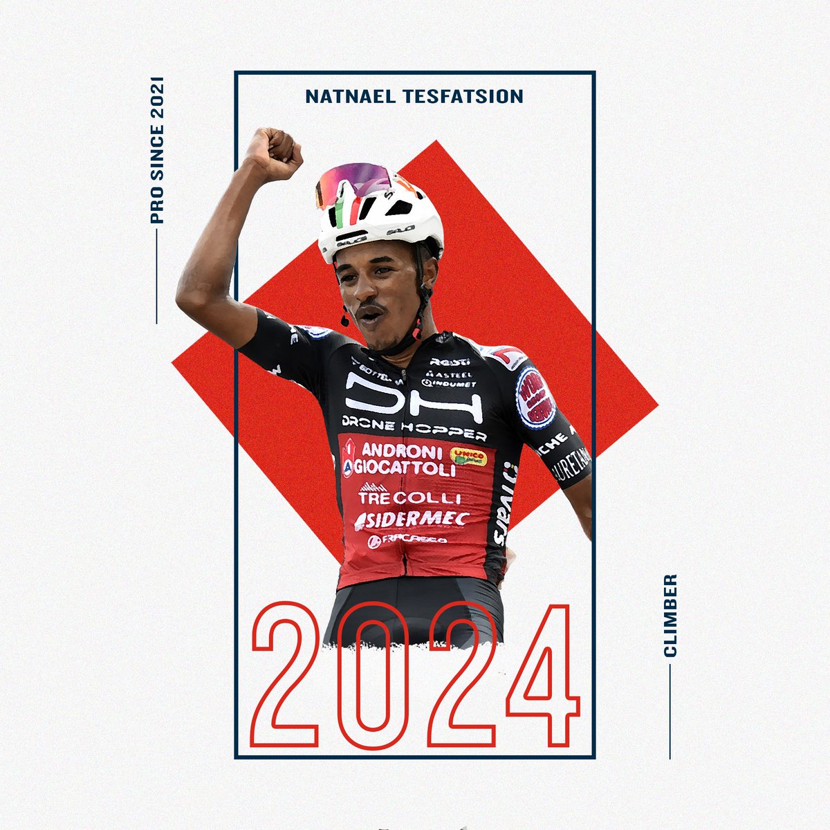 LidlTrek's tweet photo. 🚨 Team news! 🚨 

@NATNAELTESFATS1 🤝 Trek-Segafredo 

Natnael is joining the Team on a two-year contract and will bolster our climbing squad ⛰

Read more 👉 https://t.co/QD2aIg2xYS https://t.co/numdz7EPoF