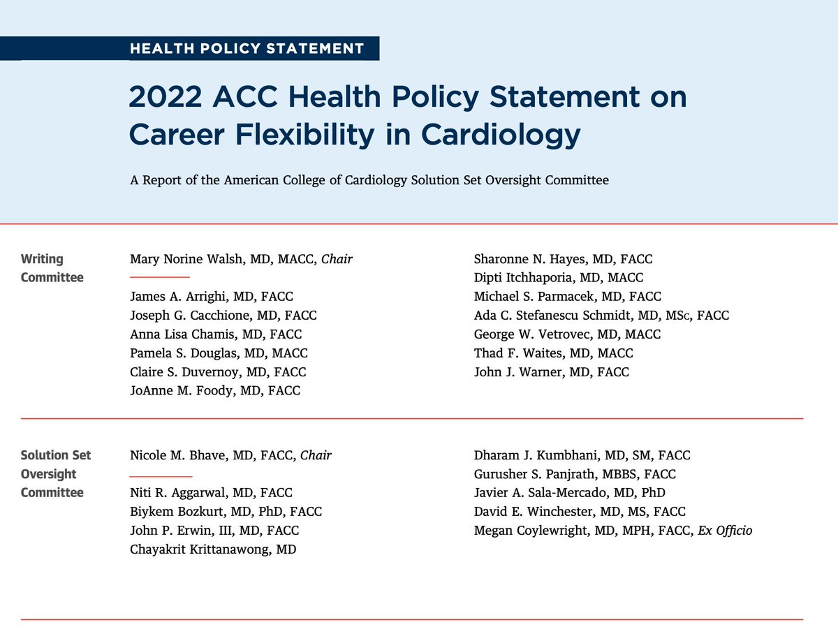 Harlan Krumholz (@hmkyale) on Twitter photo Kudos to <a href="/ACCinTouch/">American College of Cardiology</a> for major statement on flexibility in cardiology careers! So needed. Including flexible/part-time hours, leave & re-entry policies, changes in job descriptions to support cultural change, and equitable compensation and opportunities. jacc.org/doi/10.1016/j.โฆ Kudos to <a href="/ACCinTouch/">American College of Cardiology</a> for major statement on flexibility in cardiology careers! So needed. Including flexible/part-time hours, leave & re-entry policies, changes in job descriptions to support cultural change, and equitable compensation and opportunities. jacc.org/doi/10.1016/j.โฆ
