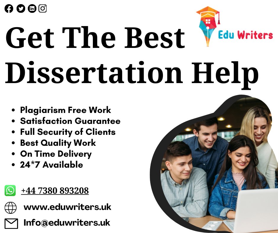Eduwritersteam's tweet image. Be confident! Because you choose our Get The Best Dissertation Help Services.
Order Now.
#dissertationhelp #onlinedissertationhelp #dissertationassignmenthelp #onlinedissertationassignmenthelp #onlinedissertationassignmenthelpservice #dissertationassignment #eduwriters