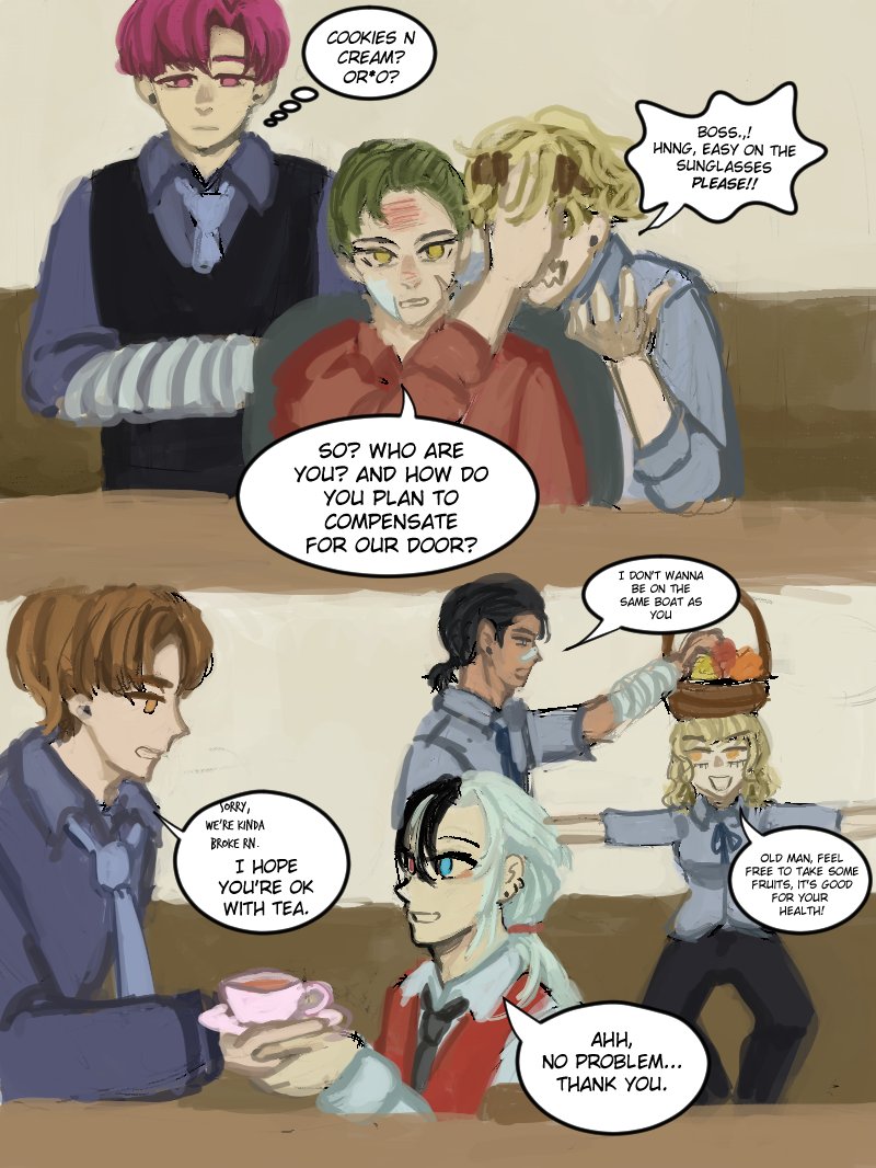 kooriko27's tweet photo. this is my part of an art trade with @wakaomie where their oc (lin) meets mine!! please check them out !! they got such great art istg

doodle comic 3/5 
#kaoracters #oc #originalcharacters #comic https://t.co/MT5rOVIDfd
