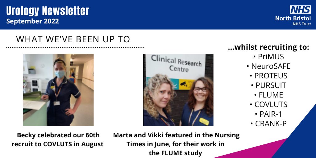 An update on the achievements of our lovely and dedicated team of Urology Research Nurses👏 #NBTproud <a href="/ResearchNBT/">Research at North Bristol NHS Trust</a> <a href="/NikkiC07/">Prof Nikki Cotterill</a> <a href="/MarcusDrakeUrol/">Marcus Drake</a> <a href="/jonathananing/">Jon Aning</a> <a href="/bui_nbt/">NBT_BUI</a>