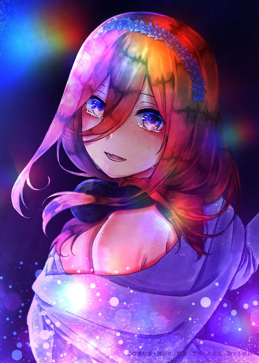 からんころんさんがTwitterに投稿した中野三玖(五等分の花嫁)のイラスト。