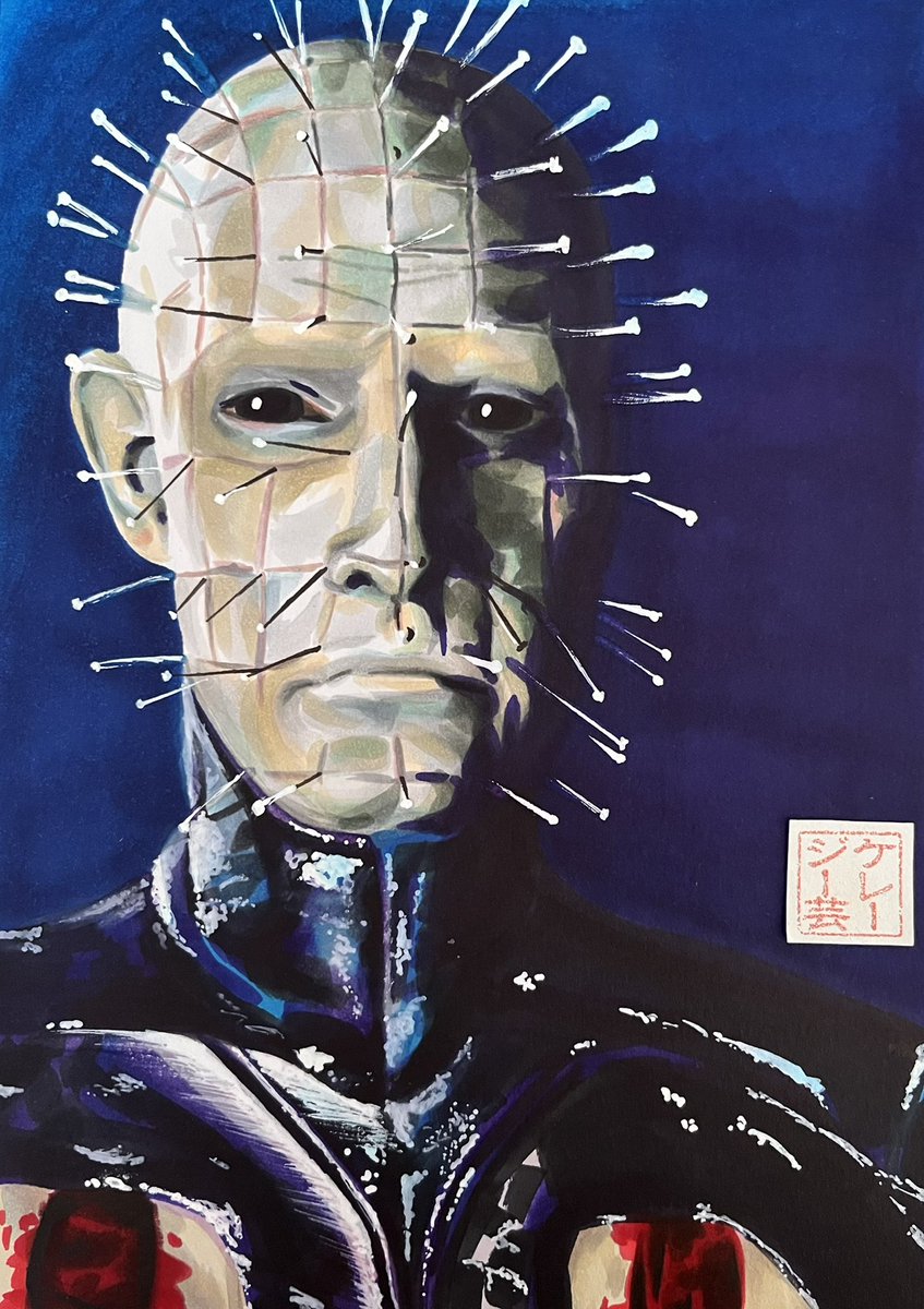 KerayzieArt's tweet photo. Pinhead Cenobyte.
Hellraiser 1987
A4 graphic marker & acrylic marker
240gsm sketchbook paper
#kerayzieart #hellraiser #pinhead #cenobyte #artontwitter #art #discoverart #ukartist #freelanceillustrator #illustration #graphicmarker #gothicart #horror #horrorart https://t.co/XVuqZhkQ2F