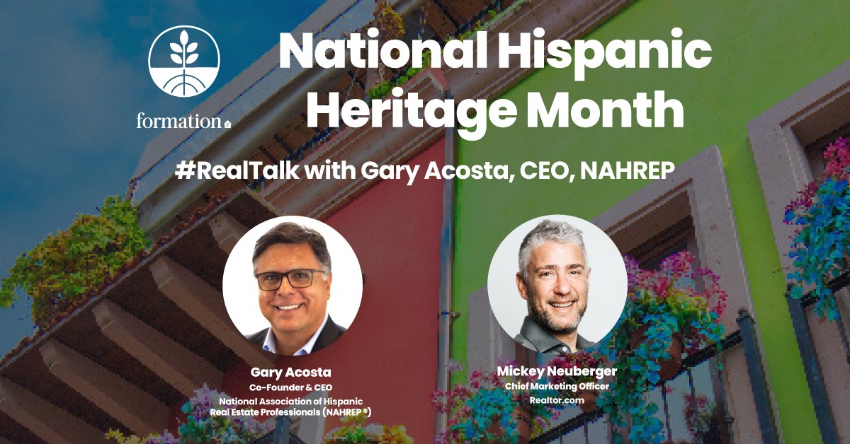 RDCPeople's tweet photo. Many thanks to Gary Acosta, CEO and Co-Founder of @NAHREP, and host, Mickey Neuberger, @realtordotcom's CMO, for leading us in a meaningful discussion about homeownership and the Hispanic/Latinx community. #NationalHispanicHeritageMonth #RDCLife #ToEachTheirHome https://t.co/4AusA5XMM6