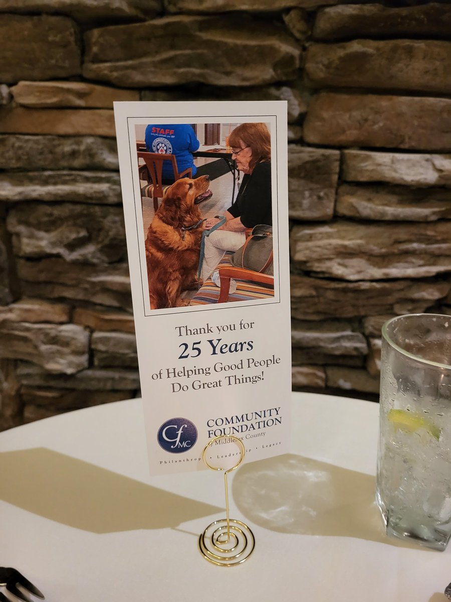 Honored to celebrate 25 years of #CommunityFoundationofMiddlesexCounty last night! Exemplifying the Foundation's work, we were pleasantly surprised to be recognized w. other #nonprofits celebrating 25 yrs! Thank you for your support &amp; belief in our mission! #PBPstrong #PBPCT #CT