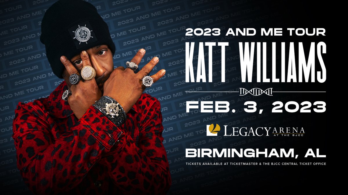 Tickets to Katt Williams: 2023 and Me Tour at Legacy Arena are now on sale! Click the link below to secure your tickets today 👇

🎟 bit.ly/3TkqPOv

#kattwilliams #2023andmetour #legacyarena #bhamevents