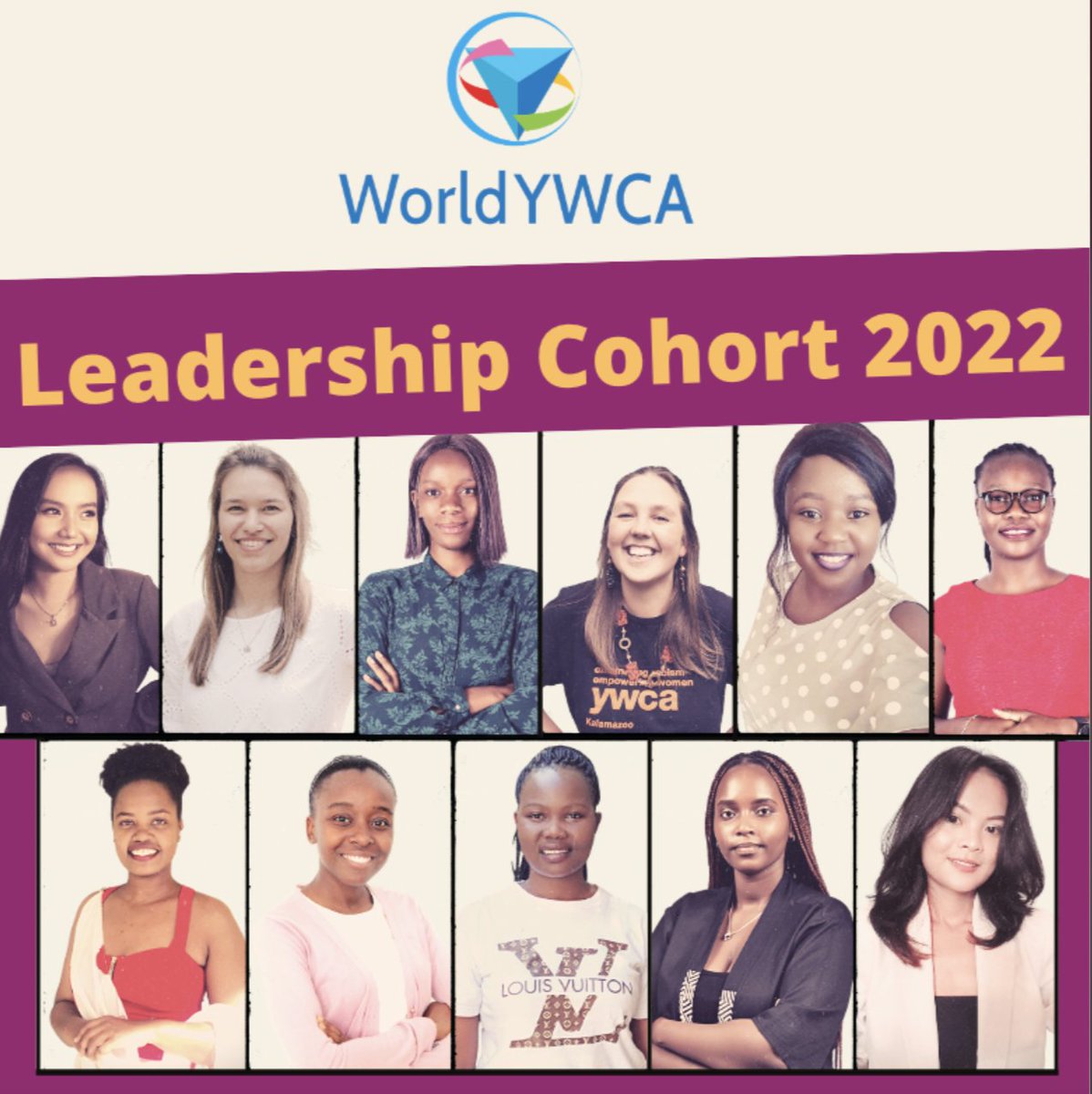 worldywca's tweet photo. 📢We are thrilled to announce the selected leaders for our Young Women #LeadershipCohort2022!⭐️

They will be joining the World YWCA team virtually &amp; continue to work with their local memberships. 

Meet them👇
https://t.co/HnenUsJT6x https://t.co/GLCzhYIuqn
