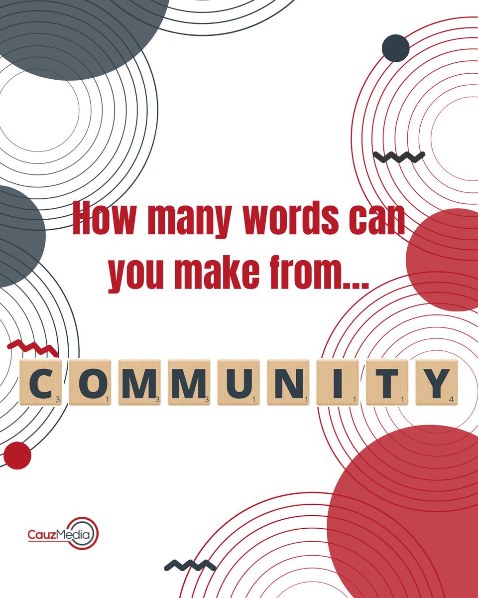 CauzMedia's tweet photo. At Cauz Media, we pride ourselves in great community and we believe we have the best community ever. 

It’s Friday and we have decided to kick off the weekend with a good game of scrabble.

Let’s see how many words you can find from the word “COMMUNITY”. 

#scrabble #scrabblegame https://t.co/yH0qLmaH6f