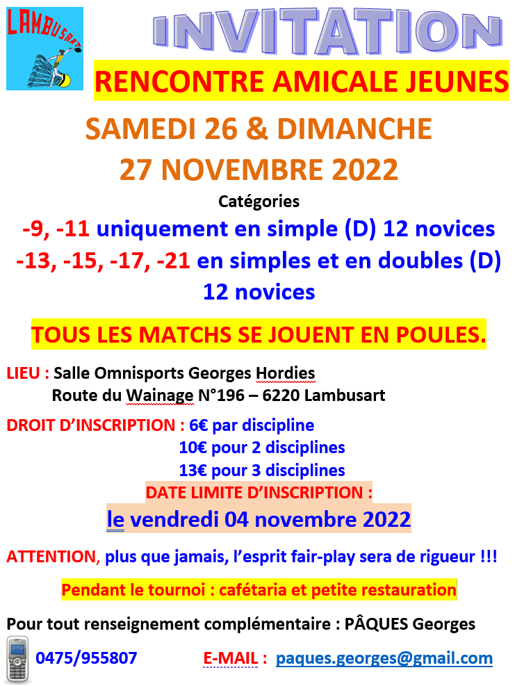 Badminton Lambusart dlvr.it/Sb4l3k