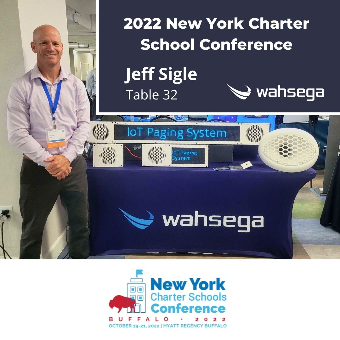 WahsegaLabs's tweet photo. Visit Jeff at the 2022 @nycharterassoc Conference October 19th - 21st in Buffalo, New York.
#NYCharterConference2022 #safetyIoT #schoolPAsystem #educationtechnology https://t.co/MrSEbbKzyr