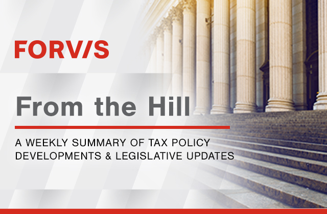 Courtney_FORVIS's tweet photo. With activity on the Hill staying quiet, this edition of From the Hill by @FORVIS provides updates on regulatory and legislative news. Read on for details. https://t.co/7eluhouDkt https://t.co/nVCcg2Pu3S
