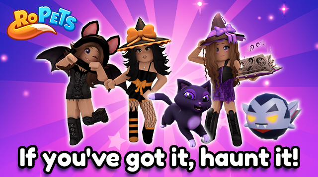 RoPetsGame's tweet photo. 🎃 Show us a screenshot from within RoPets of the Spooktacular Halloween fit your avatar wears while playing the Halloween event in the comments below. 

Two people will be randomly selected on Thur Oct 20th to receive 3 Limited Halloween Petling capsules each. 

#Roblox #RoPets https://t.co/YiXfnE7n5p
