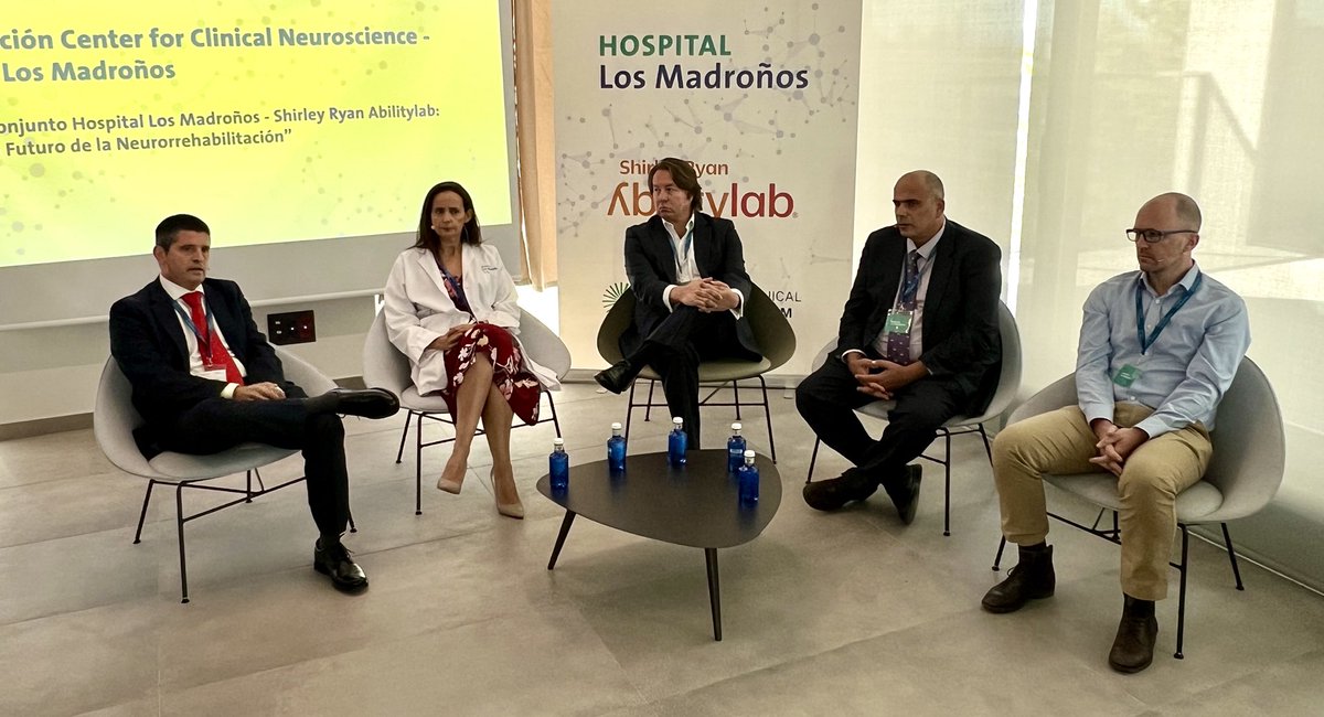 HMadronos's tweet photo. Mesa de expertos durante el simposio “Panorama futuro de la Neurorrehabilitación”, moderada por el Dr. Bryan Strange y en la que participan la Dra. @LeonNatacha, Dr. Antonio Oliviero, Dr. Sven Bestmann y el Dr. José Luis Pons, del @AbilityLab https://t.co/Lv3OOcIEyG