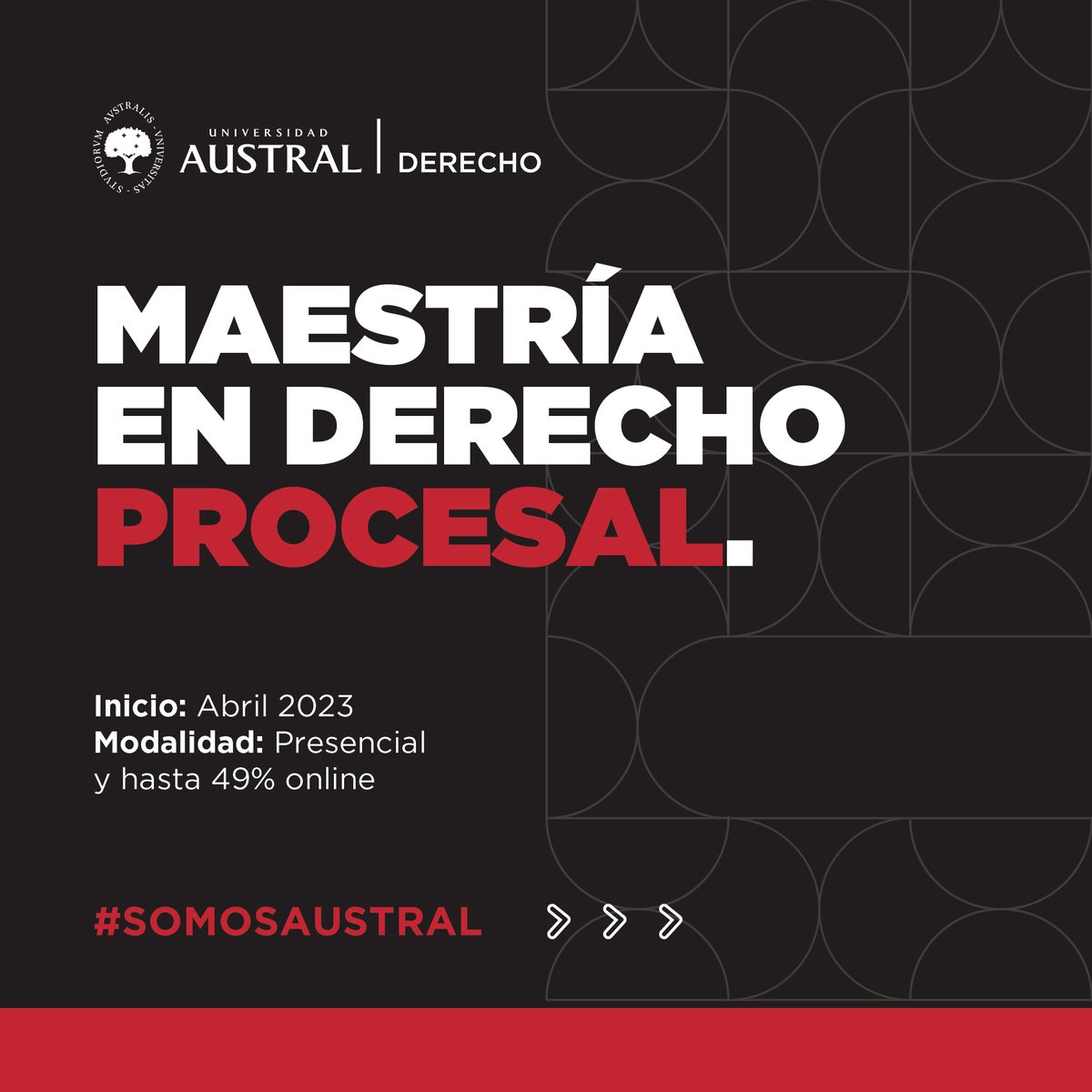 AustralDerecho's tweet image. ¡Inscripciones Abiertas! Maestría en Derecho Procesal #MDPr

📅 Inicia: Abril 2023

▸Dirigen: @GustavoCalvinho y @JLauAlberdi  

ⓘ Descargá el programa &amp;gt;bit.ly/3dcWS3A

#SomosAustral #MaestríaenDerechoProcesal