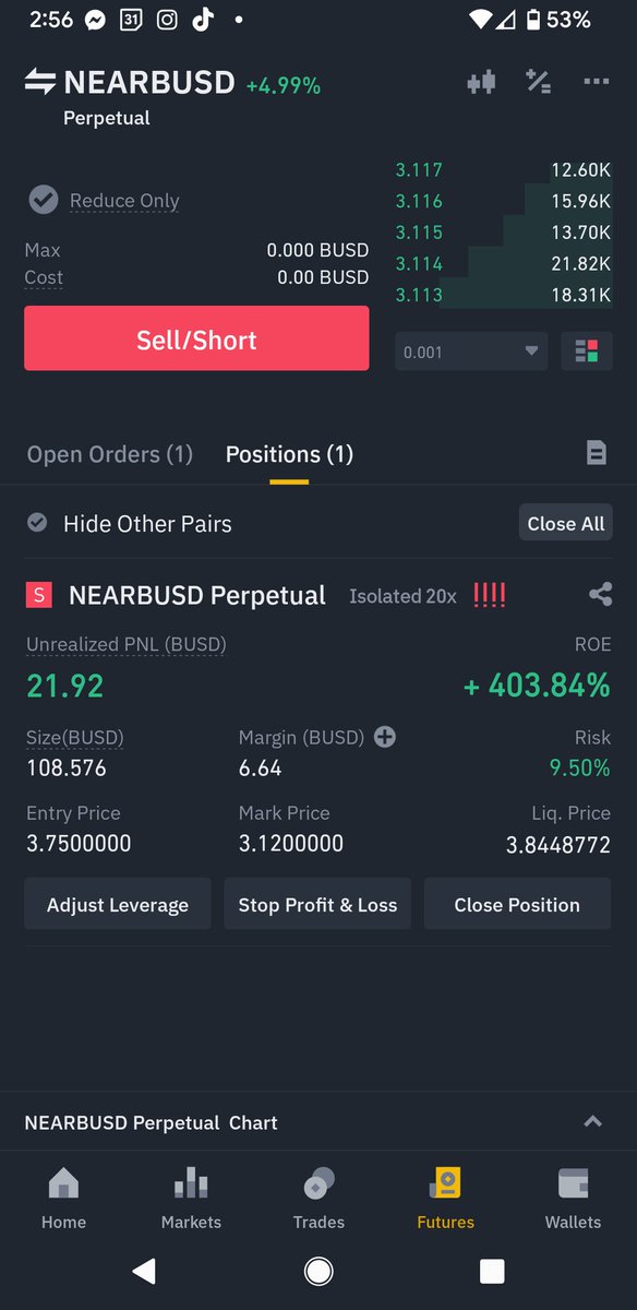 cryptovickk's tweet photo. Quite a nice beginning of the weekend)) #NEARUSDT #cryptotrading https://t.co/7Xstl29otP