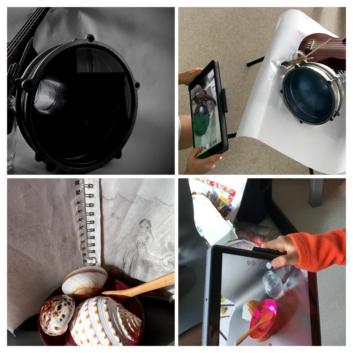RandaB19's tweet photo. Still life photography adventure!  Objects of different shapes, colours and textures were the center of our individual studios. We explored natural  and non-natural light to experiment with eye level, close up, and bird’s eye view camera angles.@IICS1911 #creativevision https://t.co/74PMC2Rhcw