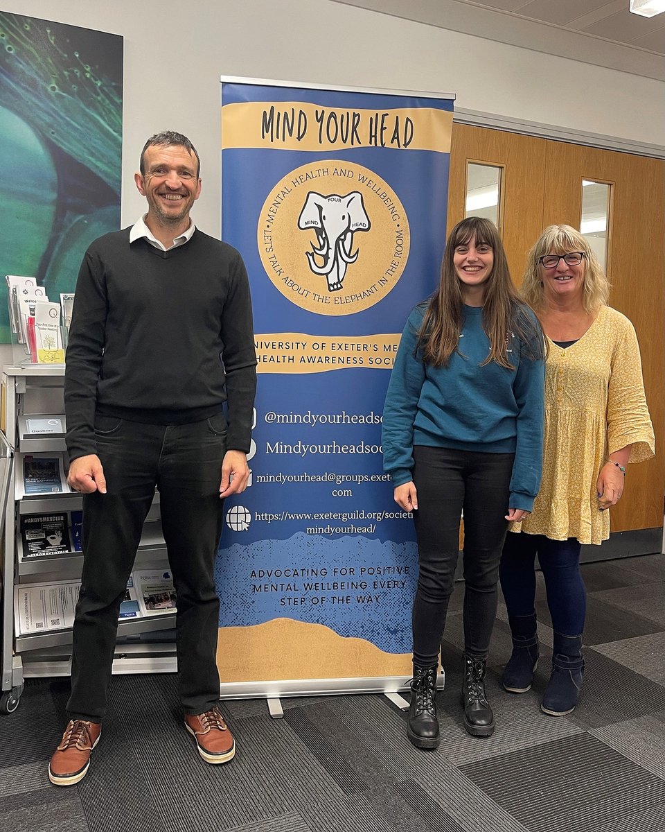 steponecharity's tweet image. Our BeWell@StepOne Trainers Dom and Sharon had the pleasure of spending the morning with Mind Your Head Society at @UniofExeter talking all things Obsessive Compulsive Disorder in support of OCD Awareness Week 💙
