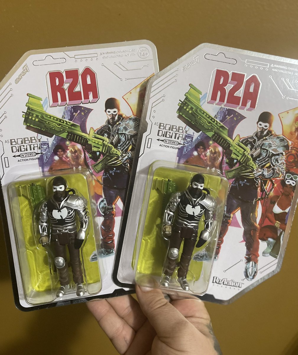 1 to rock 🪨 1 to stock 
1 on ice 🧊 1 to look nice 
Super dope release! BONG 💥
 @36chambers x @reactionfigures x @super7 
#BobbyDigital @rza 
#kingdomkome #hiphopculture #raptoys #hiphopcollector 
#hiphopcollection #wutang #rza #hiphoptoys #hiphop #toycollector #toycollection