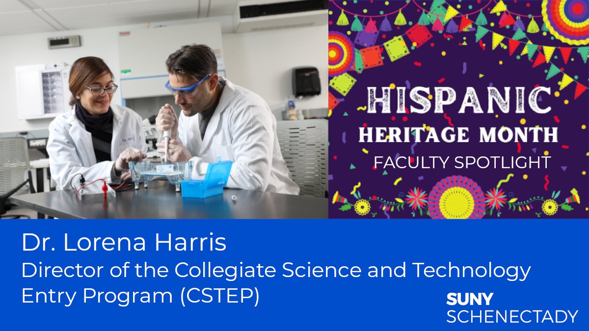 Growing up in Venezuala, Dr. Lorena Harris, Director of #CSTEP at #SUNYSchenectady, was fascinated by the sky, stars & discoveries in space. “Science is what keeps us living, growing, evolving, connected to our roots & understanding nature around us.” #HispanicHeritageMonth