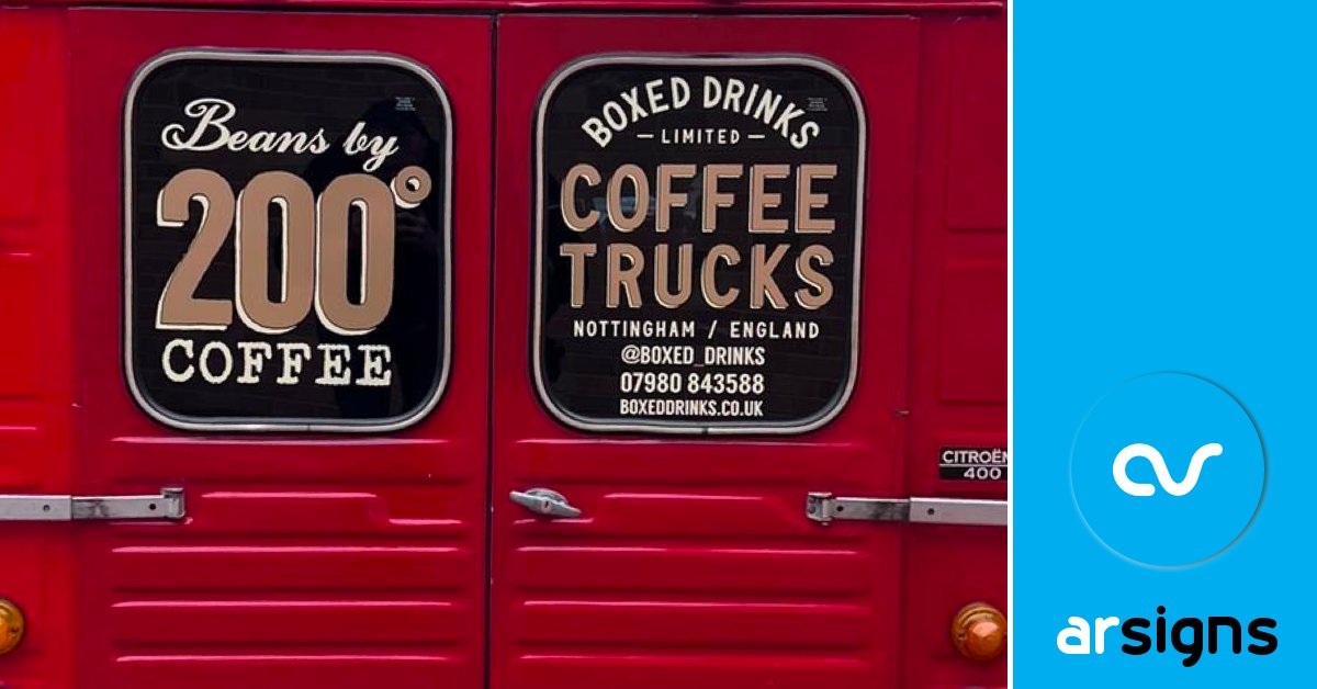 ArSigns's tweet image. We're stepping back in time today with @BOXED_DRINKS  for today's #FineSignFriday. 

We've been applying these very retro graphics to this #2CV van. We've worked out the van is older than 99% of the workforce - not sure who constitutes the 1% - maybe we'll ask the Chairman 😁.