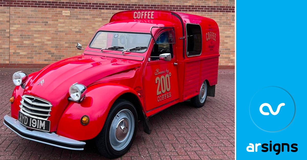 ArSigns's tweet image. We're stepping back in time today with @BOXED_DRINKS  for today's #FineSignFriday. 

We've been applying these very retro graphics to this #2CV van. We've worked out the van is older than 99% of the workforce - not sure who constitutes the 1% - maybe we'll ask the Chairman 😁.