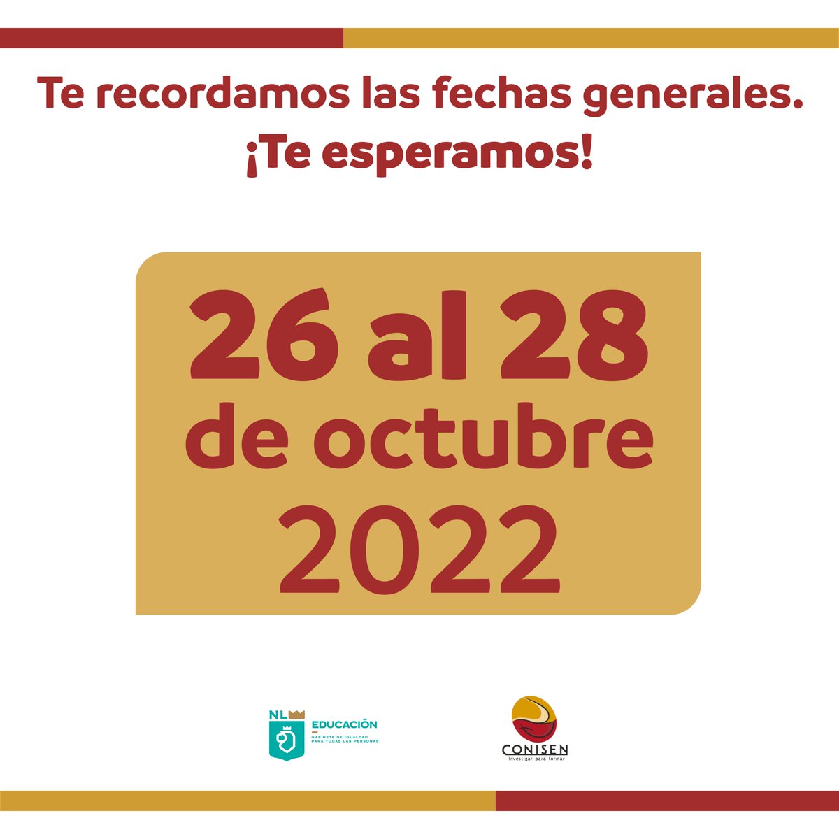 CONISEN_oficial's tweet photo. Cada vez más cerca de CONISEN 2022. Sé parte de este gran espacio donde podrás disfrutar de paneles de expertos, talleres, conferencias magistrales y mucho más. 
#CONISEN2022 https://t.co/92Tql8PfJT