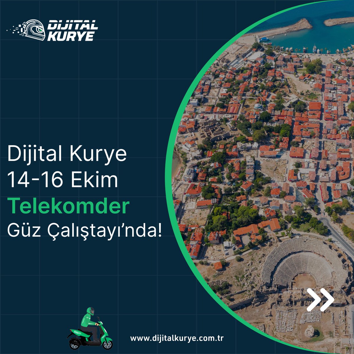DijitalKurye's tweet photo. Dijital Kurye olarak 14 - 16 Ekim tarihlerinde Telekomder Güz Çalıştayı’nda ISS firmaları ile buluşuyoruz! 👋🏻

Toplantıda BTK mevzuatına ve 31 Aralık 2022 tarihinden sonra yürürlüğe girecek olan Tüketici Hakları Yönetmeliği’ne tam uyumlu Platform çözümlerimizi konuşacağız. https://t.co/0rjiDA5ru3