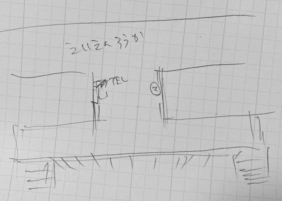進捗 いつも通り間取りCAD狂いまくってます
背景あまりにも安定しなかったので適当に図にした 