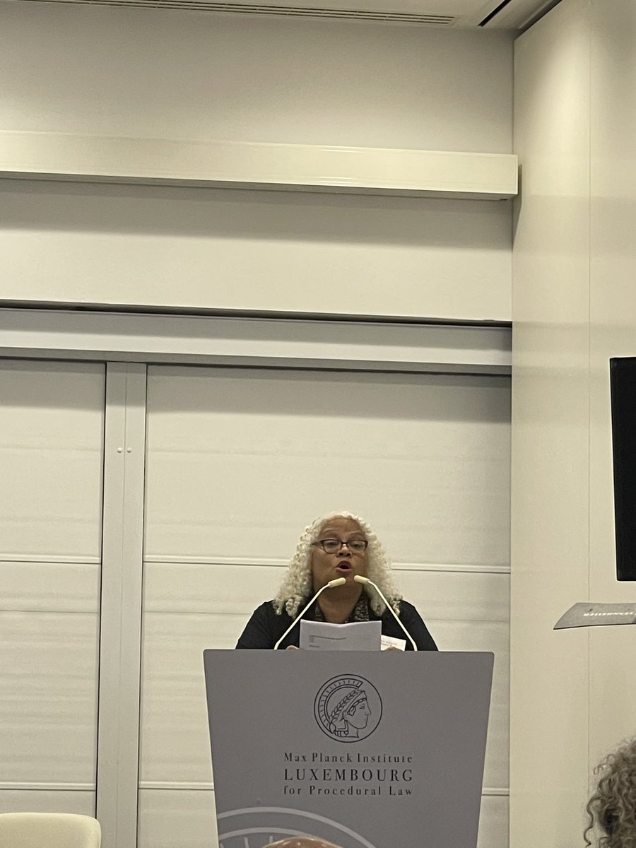 ekiyemisi's tweet photo. Dr Adrien Wing giving a fantastic closing speech to a great #WILConference @MPI_Luxembourg https://t.co/Ogl1eB6YzU