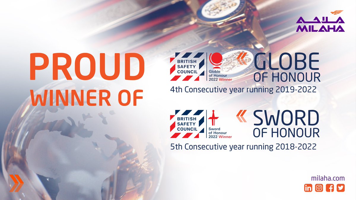 qatarnavigation's tweet photo. ملاحة تحصد جوائز مرموقة من حفل #مجلس_السلامة_البريطاني 2022
Milaha wins prestigious British Safety Council #BSC awards 2022 @BritSafe #qatar #britsafe #healthyculture #fifaworldcup2022 #milaha https://t.co/9sFVwuGR0W