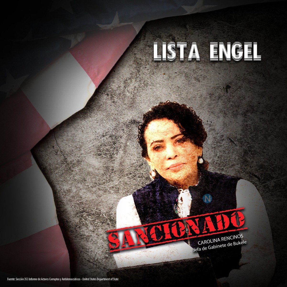 N_Reciclados's tweet photo. #CarolinaRecinos además de estar en la #ListaEngel, pesan sobre ella varios señalamientos de CORRUPCIÓN, de los cuales el GOES ha investigado “0” https://t.co/jPxqDhKVjY