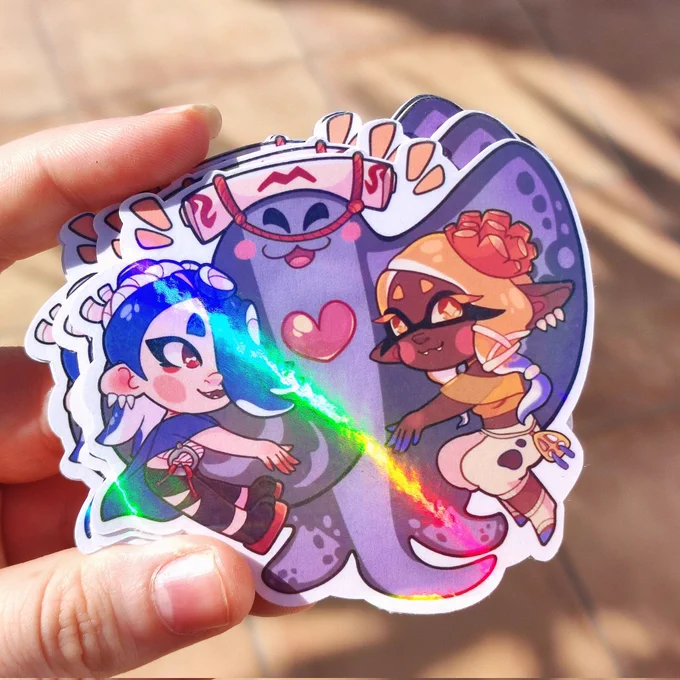 LOOK HOW CUTE THEY ARE Deep cut holo sticker coming soon!! 