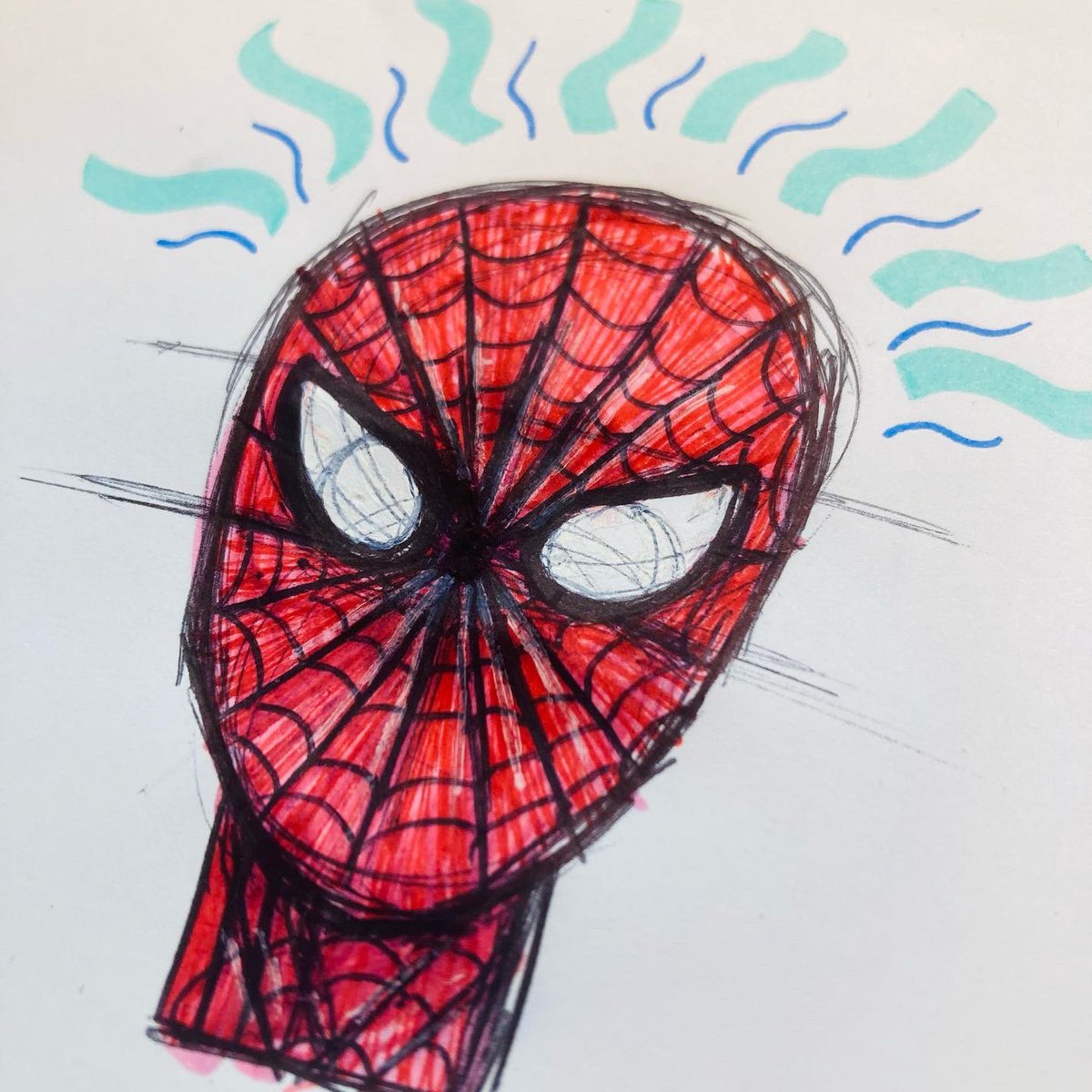 panicartspace's tweet photo. Spider-Man doodle🕸️🕷️
#spiderman #friendlyneighborhoodspiderman #spidermandoodle #spidermanart #spidermanfanart #spideysense #marvel #marveldoodle #marvel #marvelcomics #mcu #youngartist #artstudent #norfolkartist #stabilo #stabilopoint88mini #papermateflair #papermateinkjoy https://t.co/MOMw1w9813