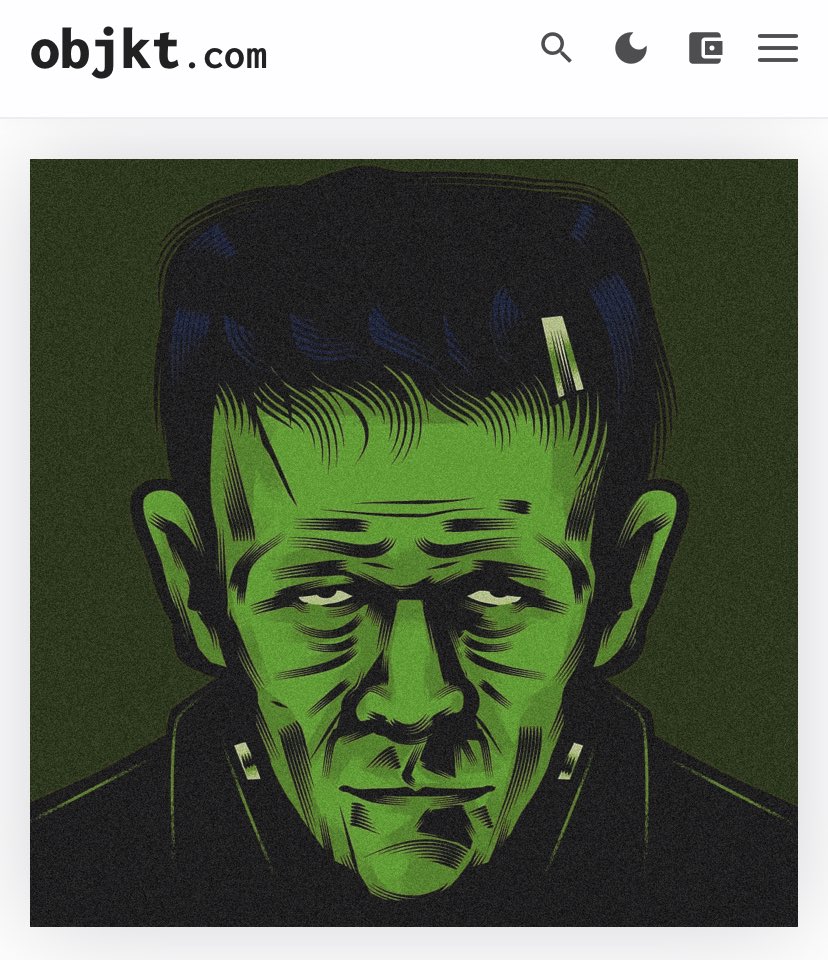 Collected this awesome “Frankenstein” on objkt by <a href="/Aumin2004/">Aumin</a> 🔥🔥 #tezos #NFTCommunity #nfts