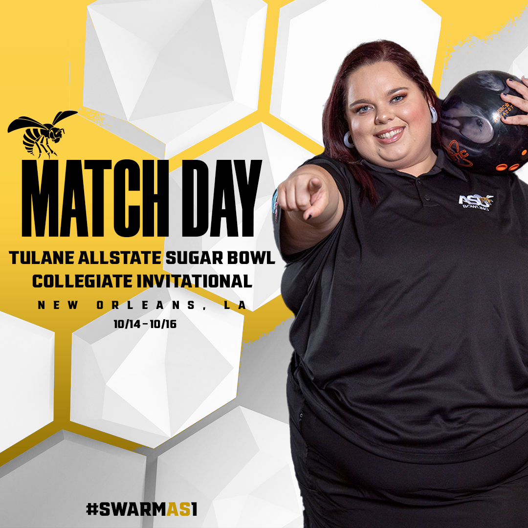 BamaStateBowl's tweet photo. Another weekend at the lanes for the Lady Hornets! 🐝🎳

📍 New Orleans, La. 
📺 https://t.co/3Q4jAKYwZd
📊 https://t.co/o9fpMo77EH

#SWARMAS1 https://t.co/rge0Zsyezi