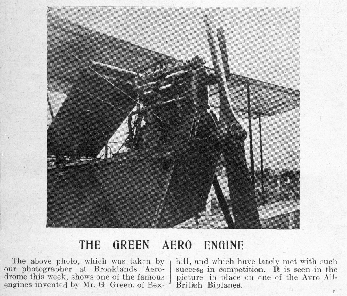 Bexhill Museum on Twitter ""The Green Aero Engine. The above photo, which was taken by our