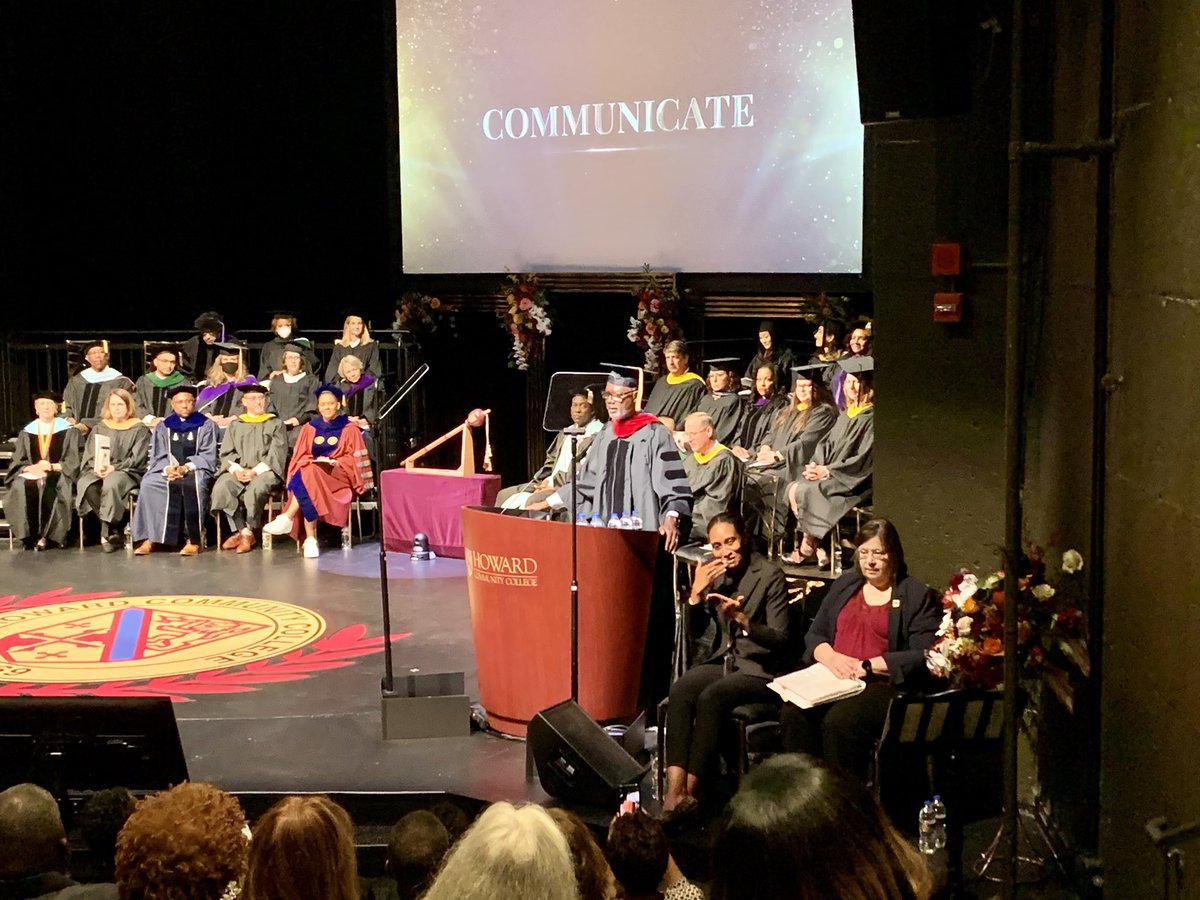 HowardCC's tweet photo. Dr. Michael D. Woods provides today’s invocation: “We ask that you bless this school to continue to provide an inclusive education for all residents in this community.”
#HowardCCPrez https://t.co/EGhW00wWg5