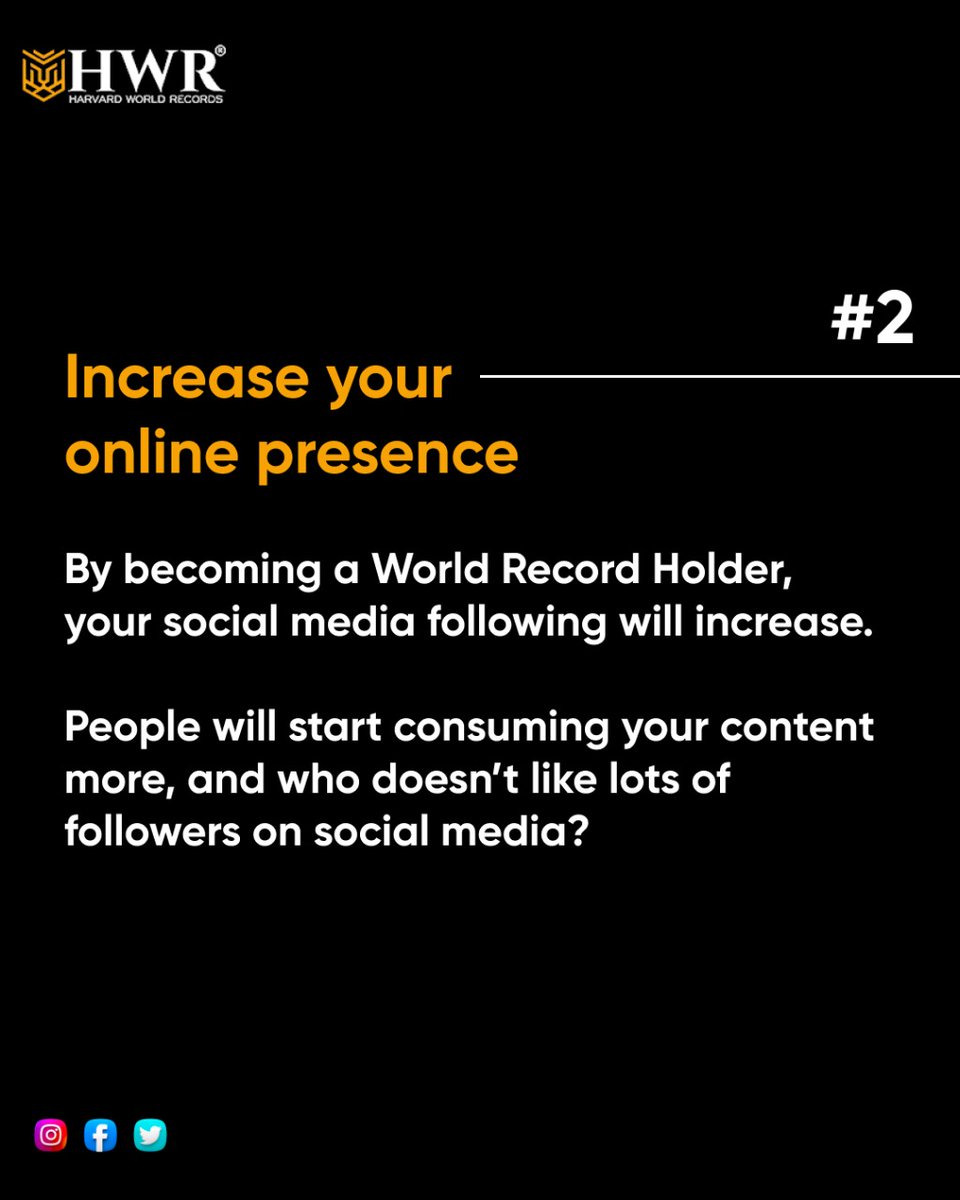 harvardrecords's tweet photo. Why you should create Harvard World Record?
Swipe left to know more.
Want to create a world record? connect with us at 7880094995
#harvardworldrecords #worldrecord #worldrecordholder #recordbook #uniquerecords #HistoryCreated #HistoryCreator #makearecord #incredible #famous https://t.co/6QBobFlMcf