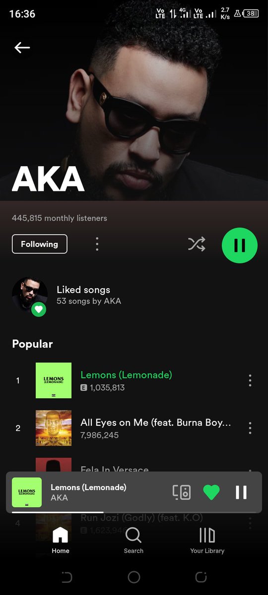 Jayleyds's tweet photo. Happy 1M #MegacySpotify 🥳🥳🥳🥳🥂🥂🥂🥂💚🍋🤌🏽 @akaworldwide 
#Lemons2Lemonade https://t.co/AKLeK2zuNq