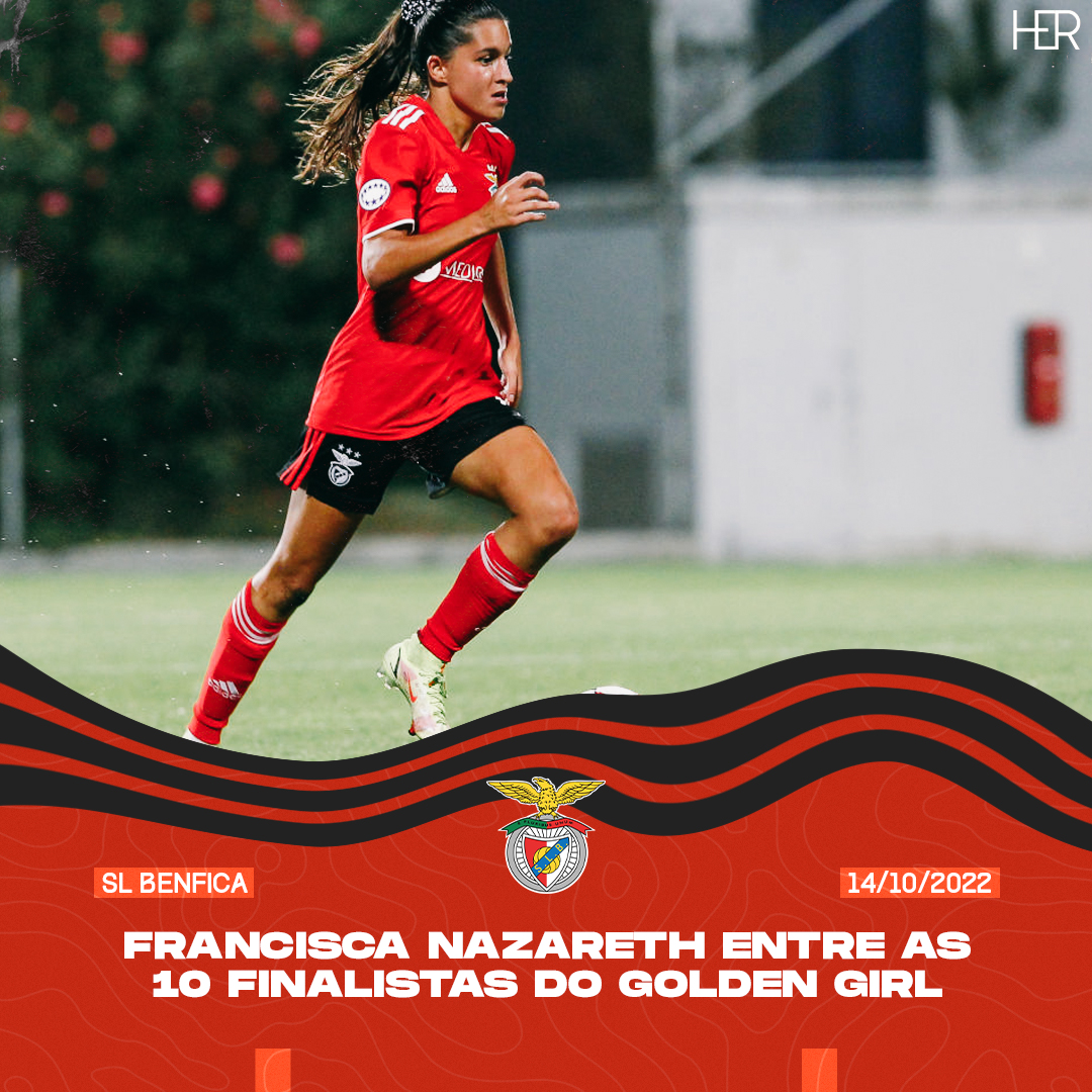 𝙆𝙄𝙆𝘼 𝘼 𝘾𝙊𝙉𝙌𝙐𝙄𝙎𝙏𝘼𝙍 𝘼 𝙀𝙐𝙍𝙊𝙋𝘼 🔥

Francisca Nazareth está entre as 𝟭𝟬 𝗙𝗜𝗡𝗔𝗟𝗜𝗦𝗧𝗔𝗦 para o prémio Golden Girl. ⚡️

📸 SL Benfica