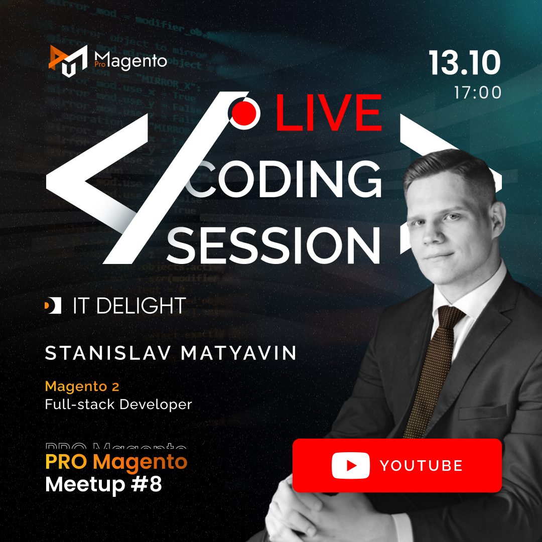 We share with you a recording of the event Pro Magento MeetUp #8 — LIVE CODING SESSION - development of a courier shipping module - lnkd.in/dVgMYNkq

If you have ideas or wishes regarding the following topics, write to our Telegram-chat - lnkd.in/dvFbNDSm 😉